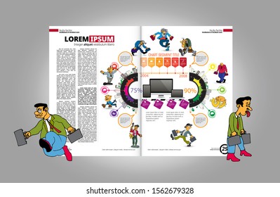 Folleto corporativo o plantillas de presentación. Fácil de usar en volante, vector