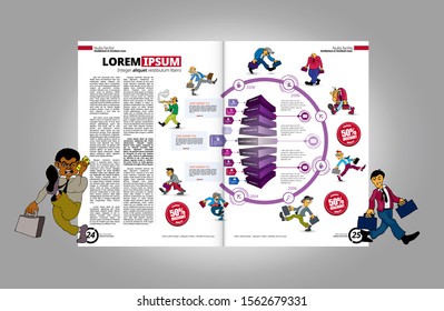 Corporate booklet or presentation templates. Easy for use in flyer, vector