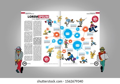 Corporate booklet or presentation templates. Easy for use in flyer, vector