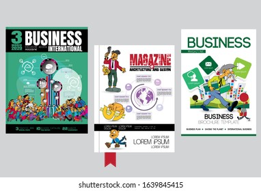 Corporate booklet or presentation templates. Easy for use in flyer, vector
