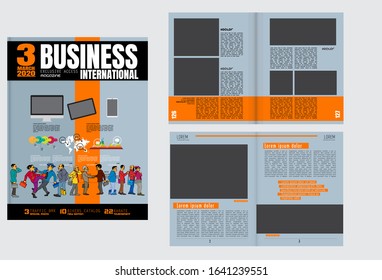 Corporate booklet or presentation templates. Easy for use in flyer, vector