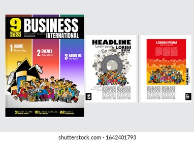 Folleto corporativo o plantillas de presentación. Fácil de usar en volante, vector