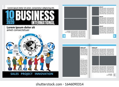 Corporate booklet or presentation templates. Easy for use in flyer, vector