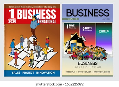 Corporate booklet or presentation templates. Easy for use in flyer, vector