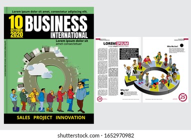 Corporate booklet or presentation templates. Easy for use in flyer, vector