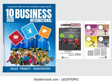 Corporate booklet or presentation templates. Easy for use in flyer, vector