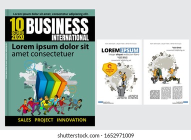 Plantillas de folletos o presentaciones corporativas. Fácil de usar en volante, vectorial