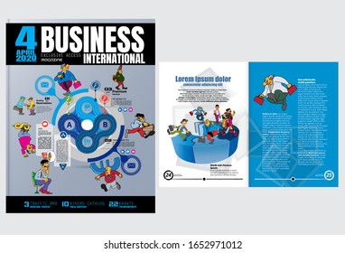 Corporate booklet or presentation templates. Easy for use in flyer, vector