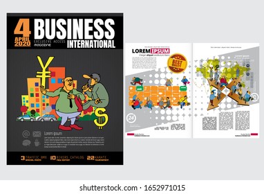 Corporate booklet or presentation templates. Easy for use in flyer, vector