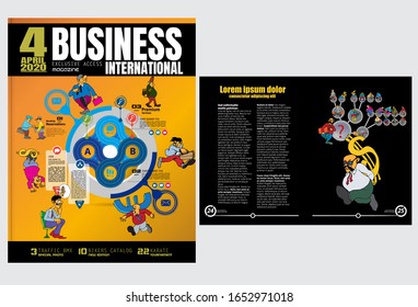 Plantillas de folletos o presentaciones corporativas. Fácil de usar en volante, vectorial