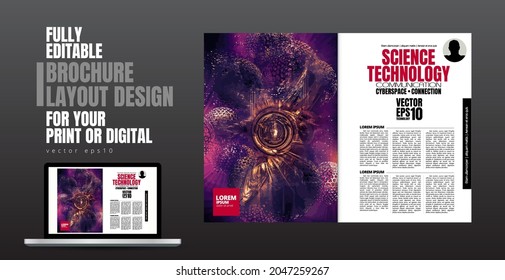 Corporate booklet or presentation templates. Easy for use in flyer, vector
