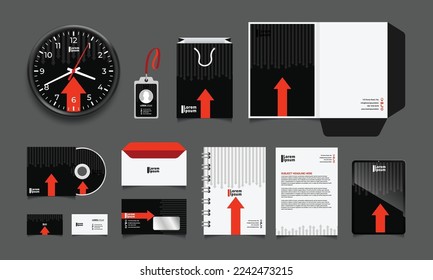 Corporate Brand Identity Mockup set with digital elements
