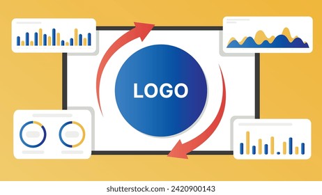 Corporate Branding and Data Analytics Integration Concept