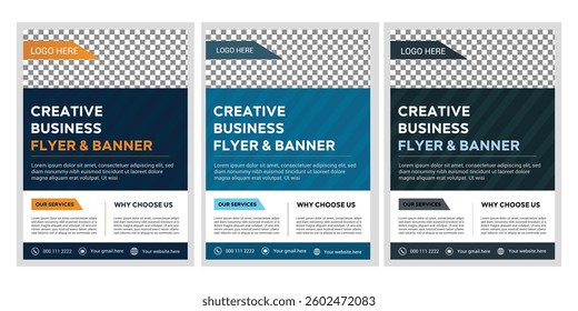 Corporate Branding Flyer Template with Unique Geometric Patterns