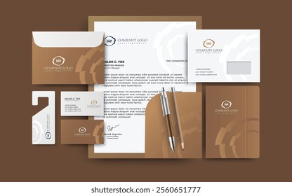 Corporate branding identity premium design. Stationery mockup vector megapack set. Template for business or finance company. 