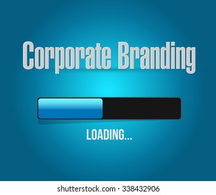 Corporate Branding loading bar sign concept illustration design graphic