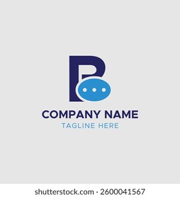 Corporate Branding Logo – Letter B with Message Symbol
