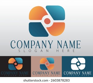 A corporate branding logo with a unique and creative design approach.