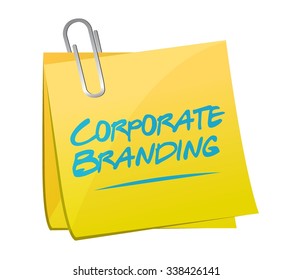 Corporate Branding memo post sign concept illustration design graphic