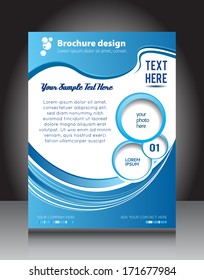 Corporate brochure cover design, illustrated business presentation.