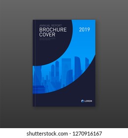 Corporate brochure cover design layout. Good for catalog, annual report, poster or flyer.