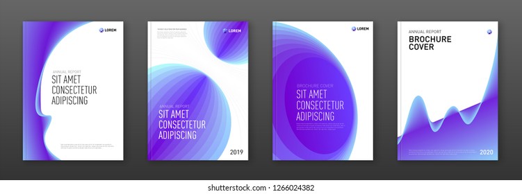 Corporate brochure cover design templates set for business. Good for annual report, magazine cover, poster, company profile cover