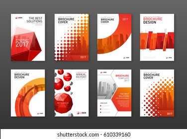 Corporate brochure cover design templates set. Good for catalog, annual report, poster or flyer.