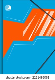 Corporate brochure cover. Magazine front realistic template
