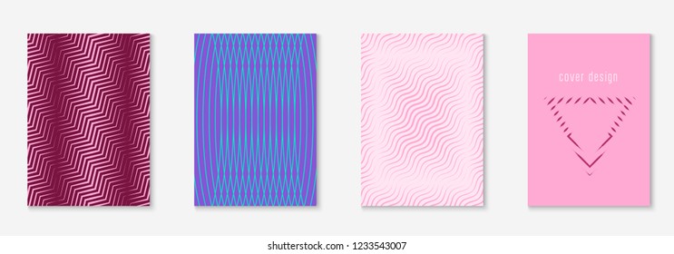Corporate brochure cover page. Purple and turquoise. Color notebook, certificate, booklet, invitation layout. Corporate brochure cover page with minimalist geometric element.