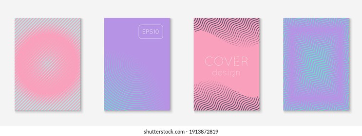 Corporate Brochure Cover Page Purple Turquoise Stock Vector (Royalty ...