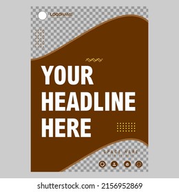 Corporate brochure cover, social media flyer, promotion flyer - vector