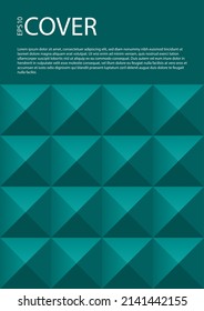 Corporate brochure cover template sample graphic design. Modernism style retro placard mockup sample Eps10. Mosaic geometric elements texture A4 card design