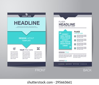 corporate brochure flyer design layout template in A4 size, with bleed, vector eps10.