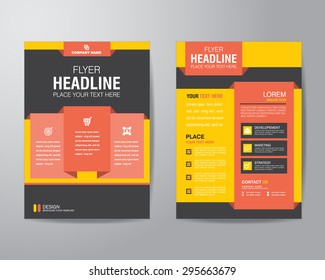 corporate brochure flyer design layout template in A4 size, with bleed, vector eps10.