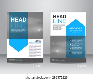 corporate brochure flyer design layout template in A4 size, with bleed, vector eps10.