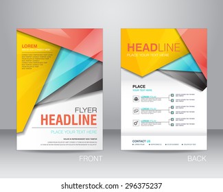 corporate brochure flyer design layout template in A4 size, with bleed, vector eps10.