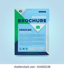 Corporate brochure flyer design layout template in A4 size, vector eps10. 