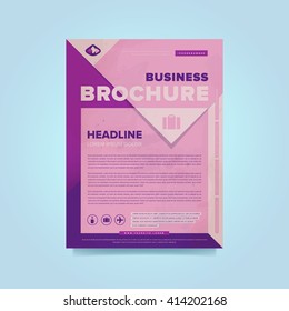 Corporate brochure flyer design layout template in A4 size, vector eps10. Business.
