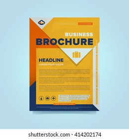 Corporate brochure flyer design layout template in A4 size, vector eps10. Business.