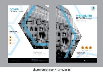 corporate brochure flyer design layout template in A4 size.vector