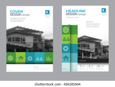 corporate brochure flyer design layout template in A4 size.vector