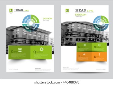 corporate brochure flyer design layout template in A4 size.vector