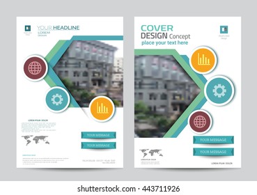 corporate brochure flyer design layout template in A4 size.vector