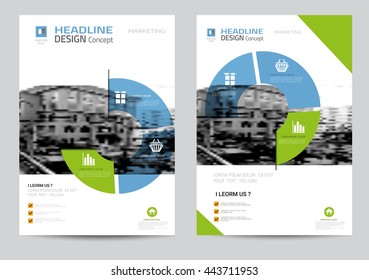 corporate brochure flyer design layout template in A4 size.vector