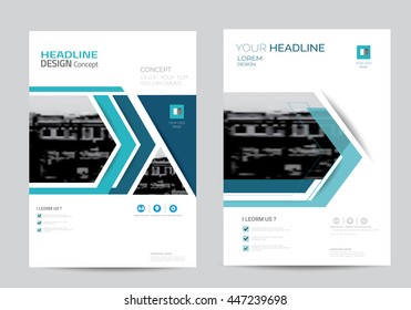 corporate brochure flyer design layout template in A4 size.vector