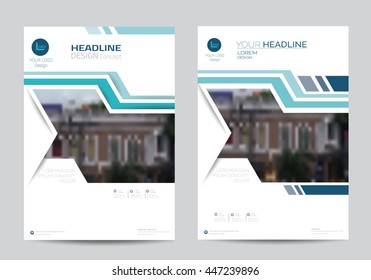 corporate brochure flyer design layout template in A4 size.vector
