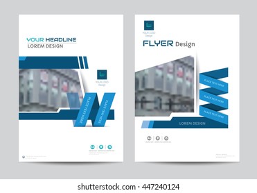 corporate brochure flyer design layout template in A4 size.vector