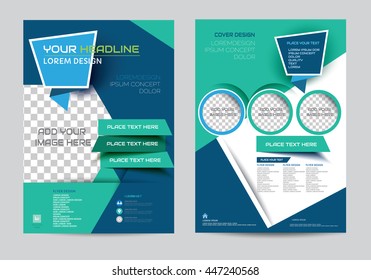 corporate brochure flyer design layout template in A4 size.vector