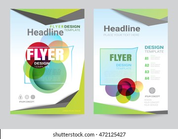corporate brochure flyer design layout template in A4 size, colorful style.vector