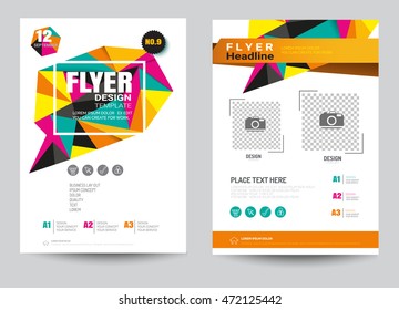 corporate brochure flyer design layout template in A4 size, colorful style.vector